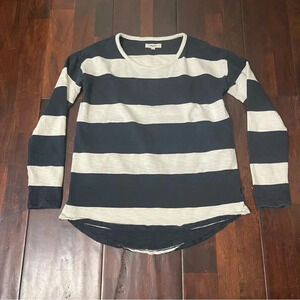 Madewell Long Sleeve Shirt Women’s XS Fall Striped Navy White